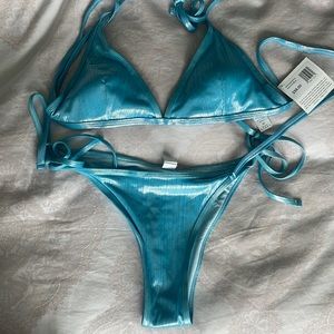 Sparkle blue mermaid bikini with tags✨